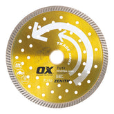OX Tools - Premium Turbo Segmented Blade 205mm - Universal/Hard | OX-TU10-8
